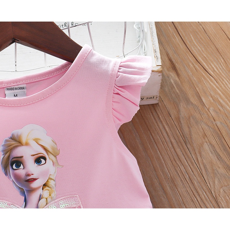 1-7tahun Gaun putri Elsa gadis baru/baju bayi perempuan mesh/Dress anak perempuan/dress pesta bayi/baju anak perempuan pakaian bayi perempuan import/kado anak ulang tahun Elsa Frozen