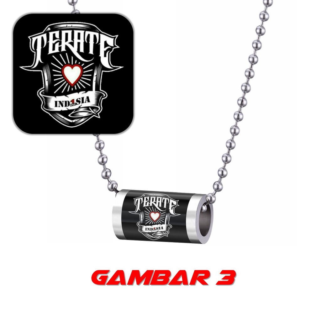 Kalung Liontin Slider Tabung PSHT Setia Hati Terate Rantai Bola Biji Lada Stainless Steel