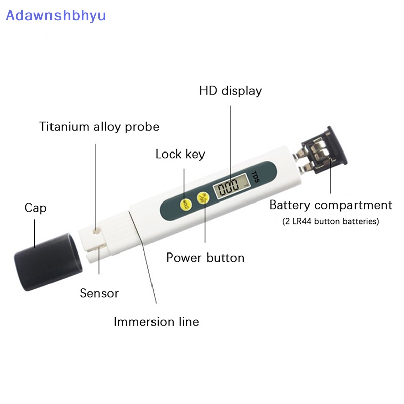 Adhyu 0.01 Tds Ec PH Meter Untuk Pen PH Tester Digital Berkualitas Air Dengan 0-14 PH Range ID