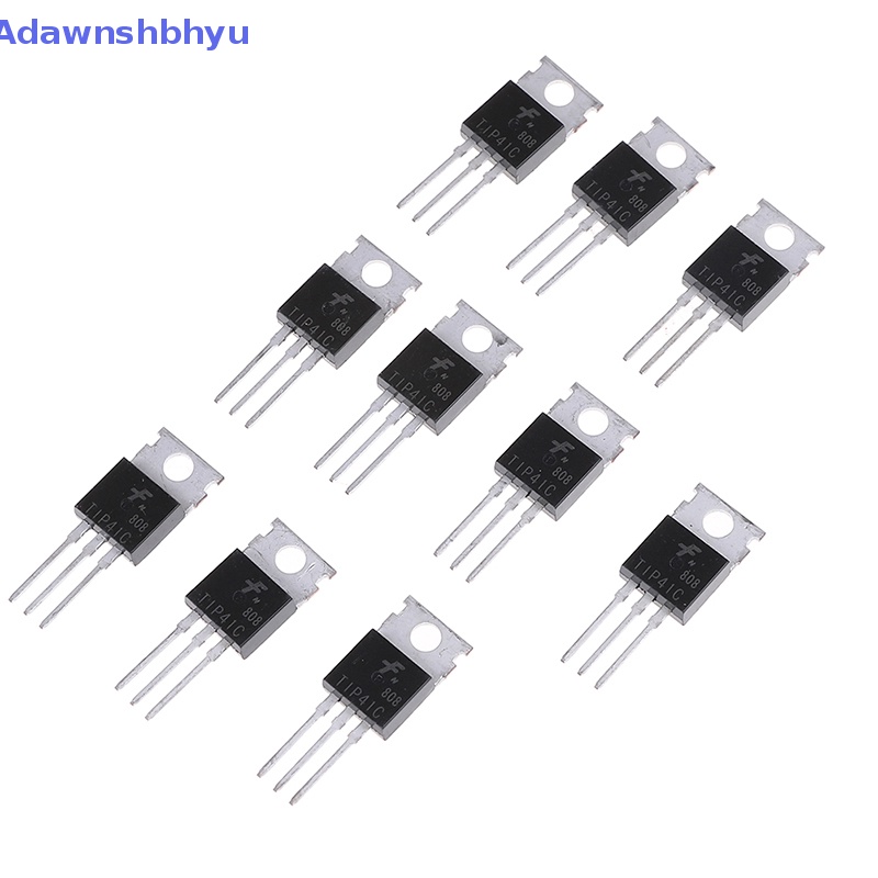 Adhyu 10Pcs TIP41C TIP41 NPN transistor TO-220 ID Baru Dan Berkualitas Tinggi