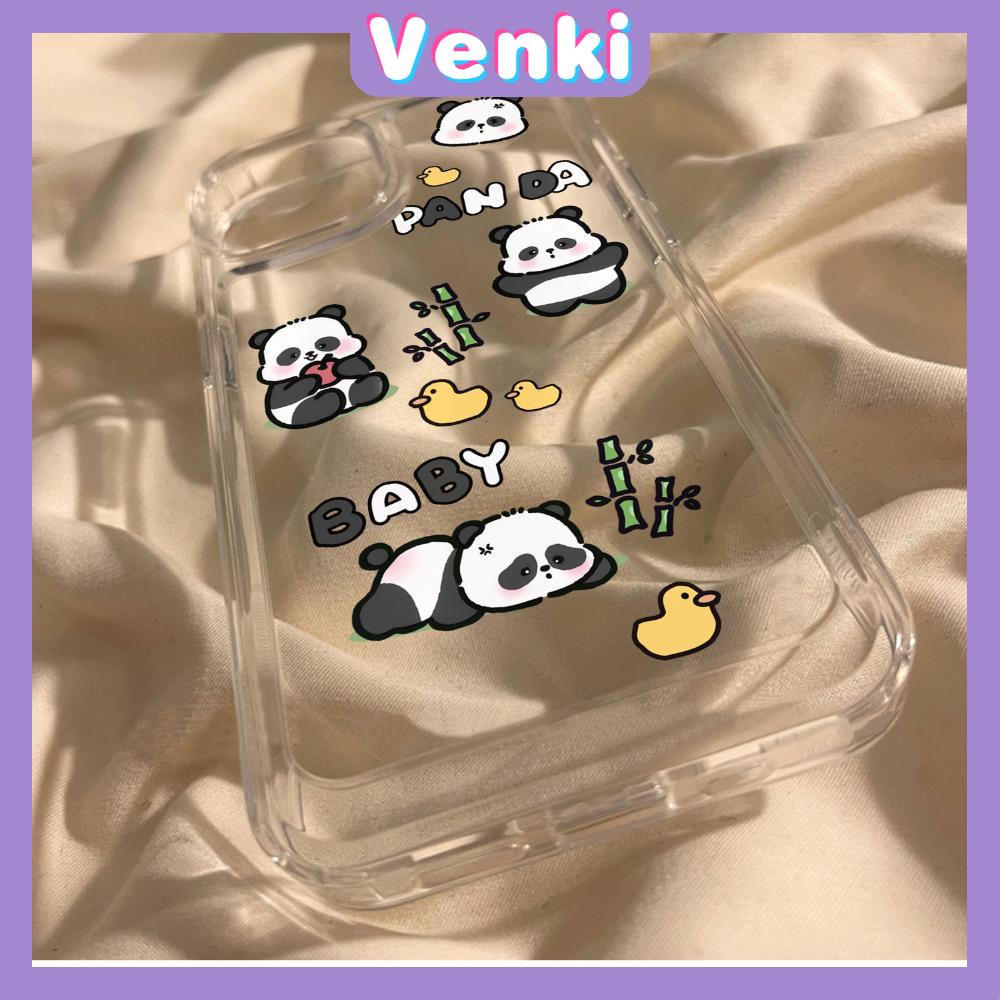 VENKI - For iPhone 11 iPhone Case Clear Big Hole Space Case TPU Soft Shell Shockproof Protection Camera Cute Panda Compatible with iPhone 14 13 Pro max 12 Pro Max 11 xr xs max 7 8