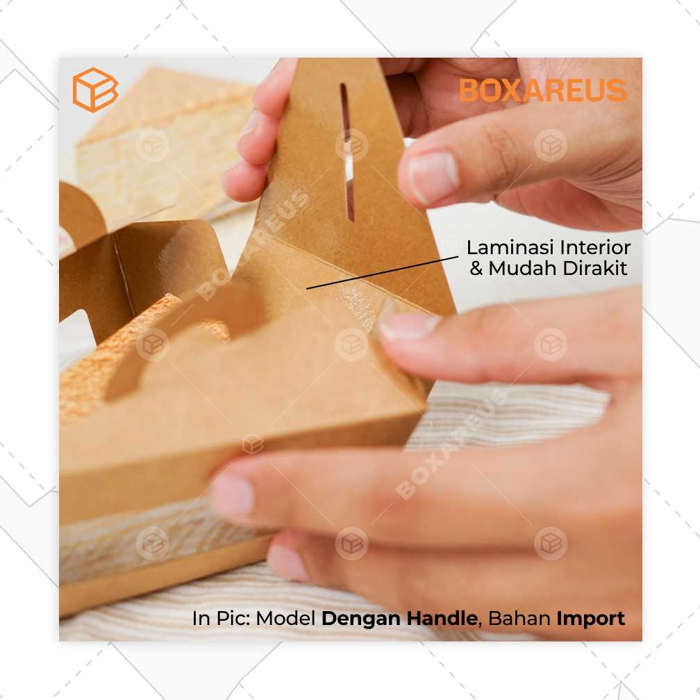 Cake Slice Box Packaging Segitiga Kemasan Kue Potong Mille Crepes Tart FP Slice Cake