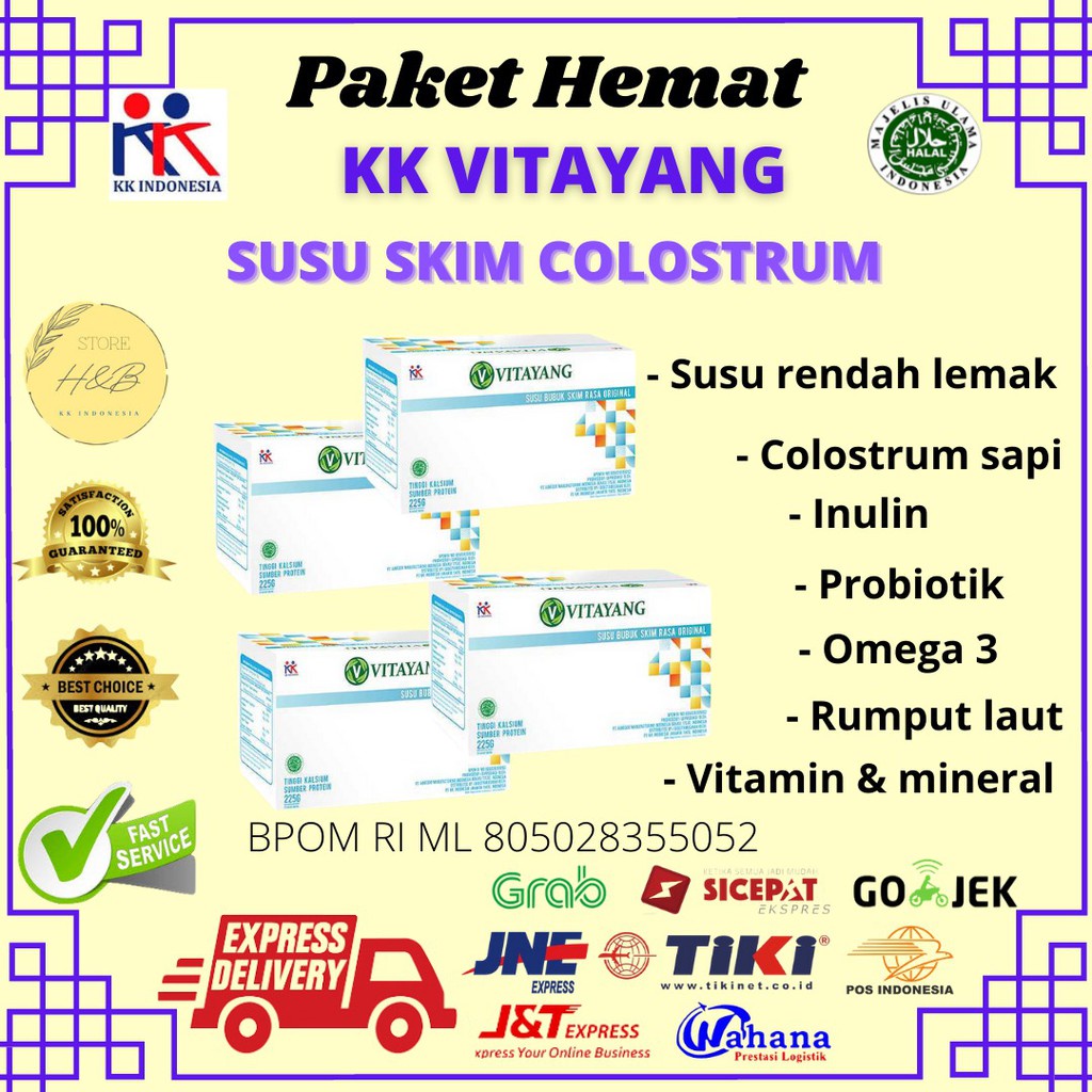 

Paket Hemat Super Beli 3 GRATIS 1 KK Vitayang Susu Skim Colostrum Sapi Original | Solusi Autoimun