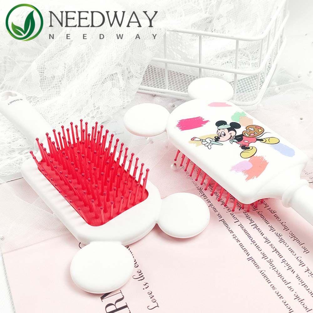 Needway   Airbag Sisir Bayi Kartun Kawaii Alat Styling Rambut Mickey Mouse Cushion Comb