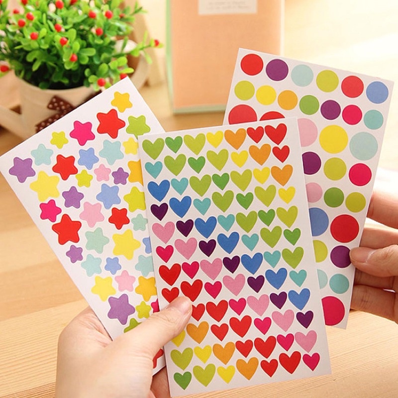 

BLANJA.ids [PER 1 LEMBAR] STICKER REWARDS BINTANG - DOT STICKER ANAK - STICKER SEKOLAH HURUF ANGKA MEMOJI BINTANG SLIME