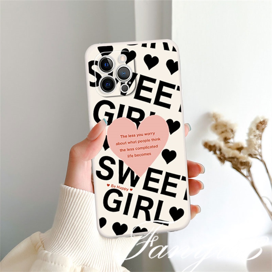 Casing Infinix Note 12 10Pro Hot 20 12 11 10 Play Hot 20 20s 12 12i 20i 11 2022 Smart 6 5 2020 Ins Love Bahasa Inggris Phone Case Silicon Soft Cover Pelindung