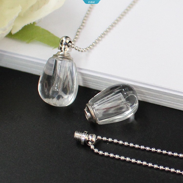 Diy Water Drop Dapat Dibuka Rantai Kalung Unisex Kristal Botol Parfum Darah Vial Liontin Choker Perhiasan Props Aksesoris [ZK]