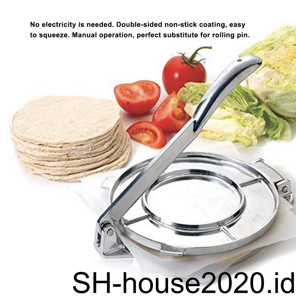 Tortilla Press Aluminium Alloy Pembuat Jagung Tepung Dapur Anti Lengket Aluminium Alloy Alat Kue Pancake Manual
