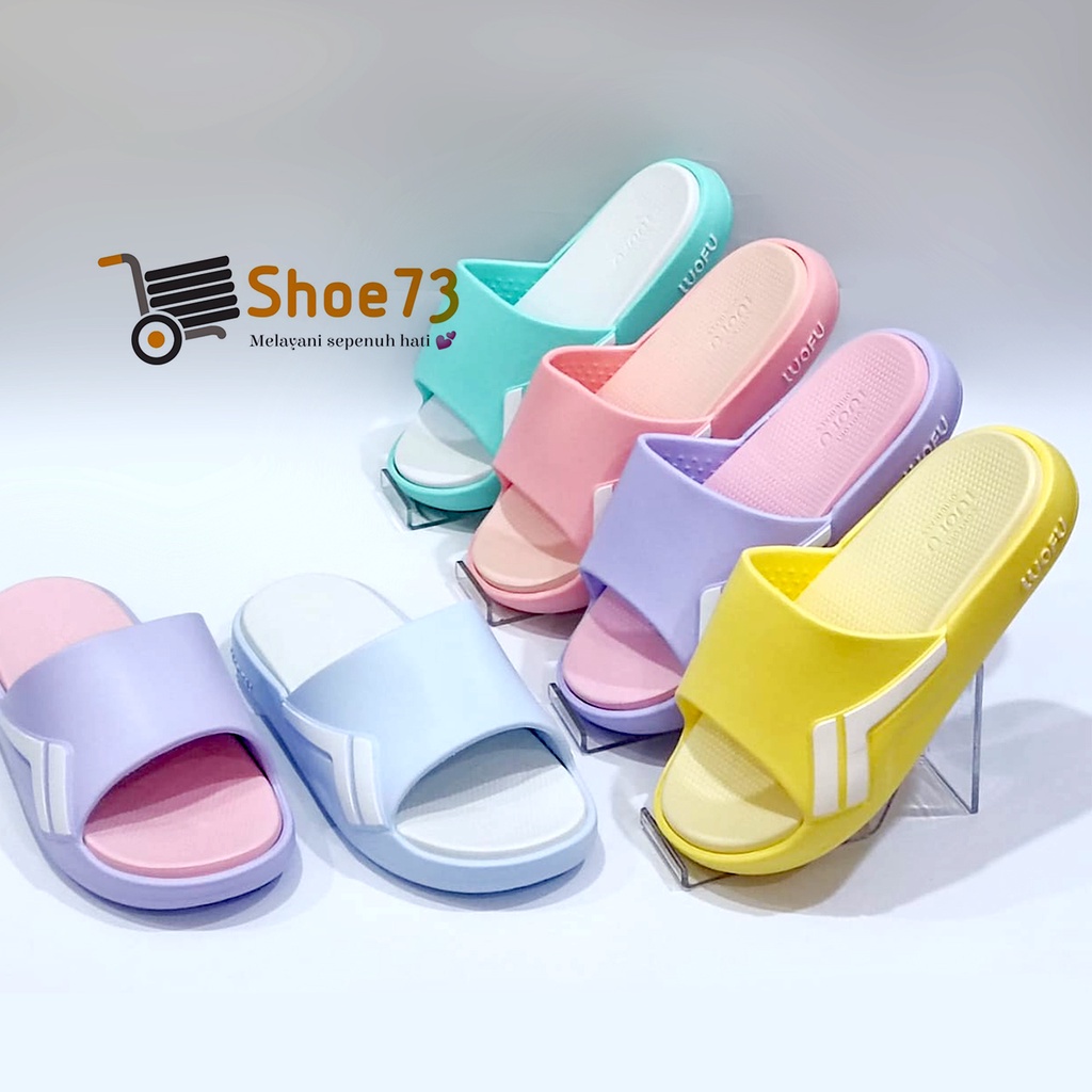 Sandal wanita slipper/slide/selop | LUOFU E 6213 - E15CW