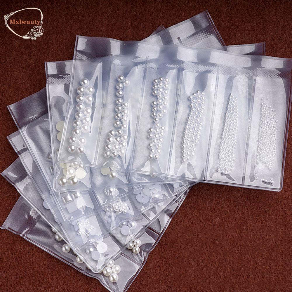 Mxbeauty Hiasan Nail Art Mutiara 2mm/3mm/4mm/5mm/6mm/7mm Manik-Manik Kuku ​Alat Makeup Perhiasan DIY Manicure Tools