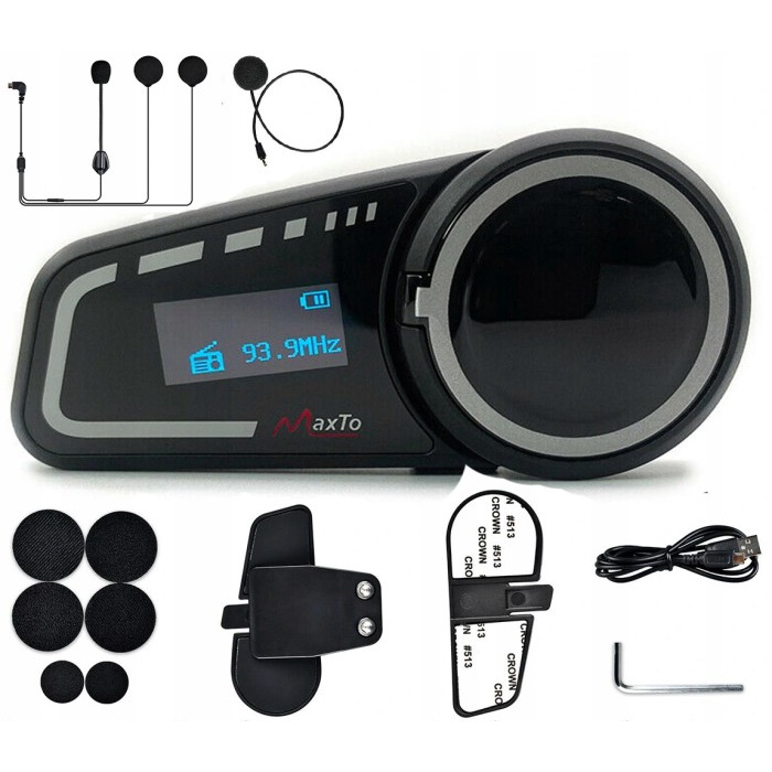 Maxto M2C 6 Rider Intercom Bluetooth Helm Party Call  - Maxto M2C