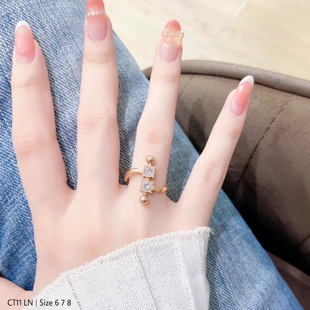 Cincin Titanium Wanita Elegant CT11-16LN