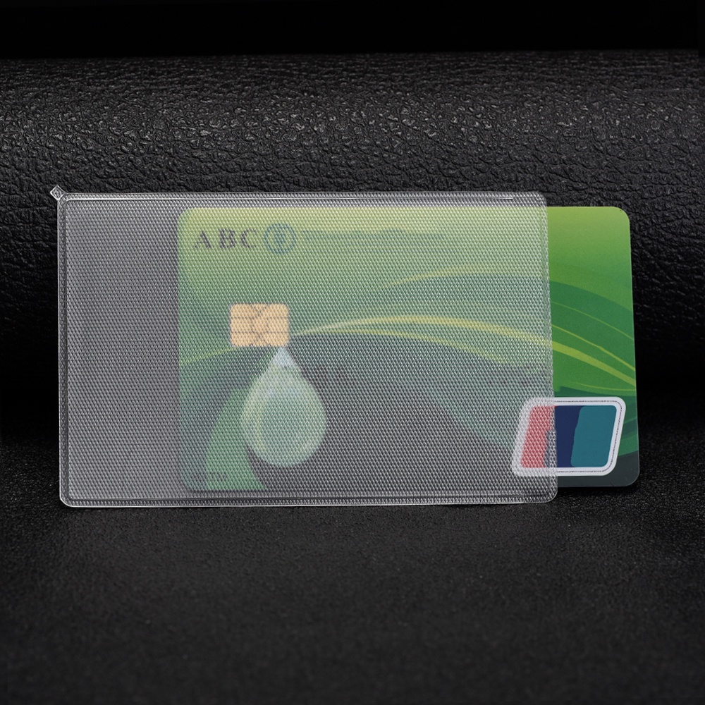 [HOT Sale]10pcs PVC Tempat Kartu Kredit Melindungi ID Card Name Card Cover Bening Frosted