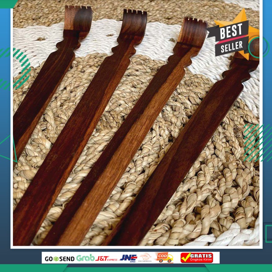 Alat Garuk Garukan Punggung Kayu Penggaruk Punggung Bahan Kayu Hitam