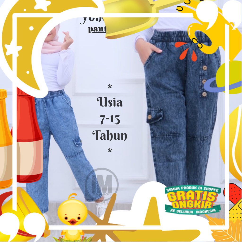 Celana Jeans Anak Perempuan / Celana Jeans anak Usia 10 Tahun/ Lucu kado Ultah