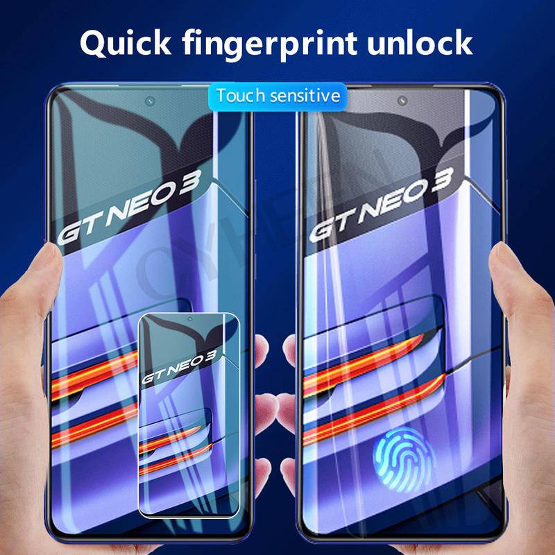 2pcs soft full cover Untuk OPPO Realme GT Neo 5 5SE 3 3T 2 2T Flash Explorer Master film Hidrogel Bening Untuk Realme GT2 Pro Explorer Master GT3 Anti blue light Pelindung Layar