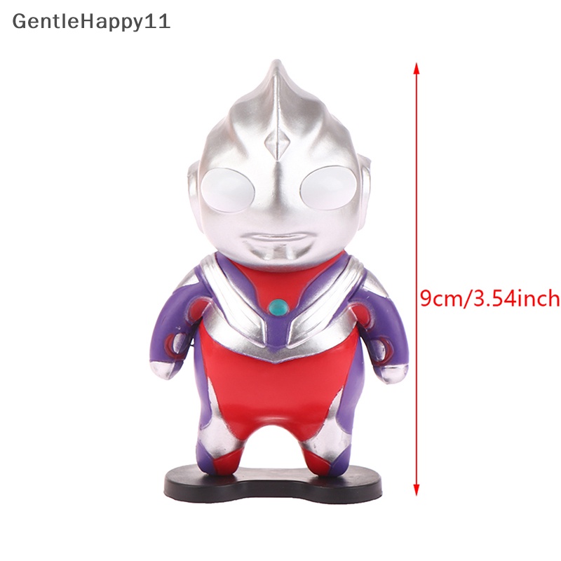 Gentlehappy 9cm Q version Ultraman Tiga Obesitas Tokoh Anime PVC Angka Lucu Model Koleksi Boneka Mainan Hadiah Anak Mobil Dekorasi id