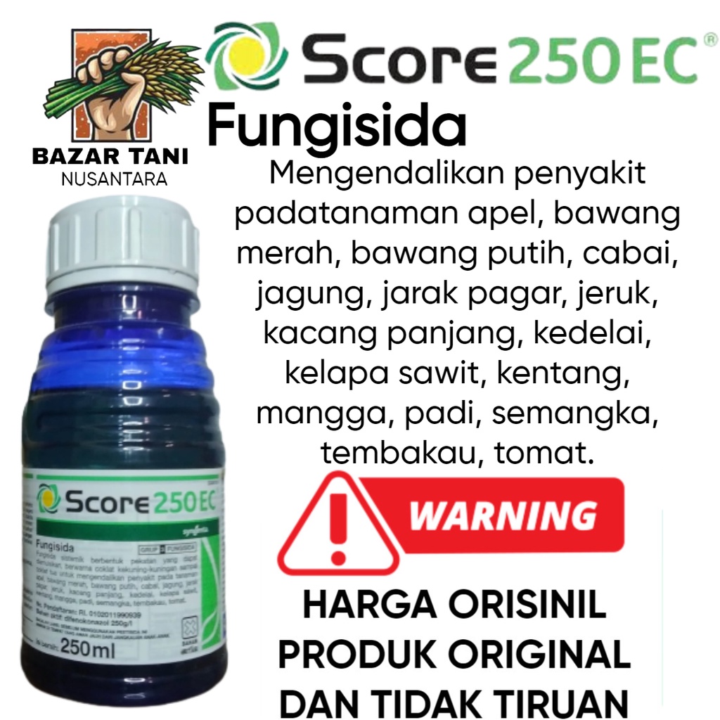 Score 250 EC | fungisida sistemik skor sekor syngenta sigenta difenokonazol | isi bersih 250 ml