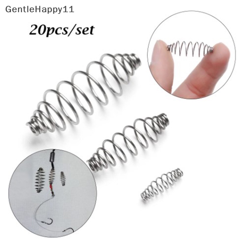 Gentlehappy 20Pcs 304stainless Steel Bentuk Olive Umpan Musim Semi Memancing Ikan Gurame id