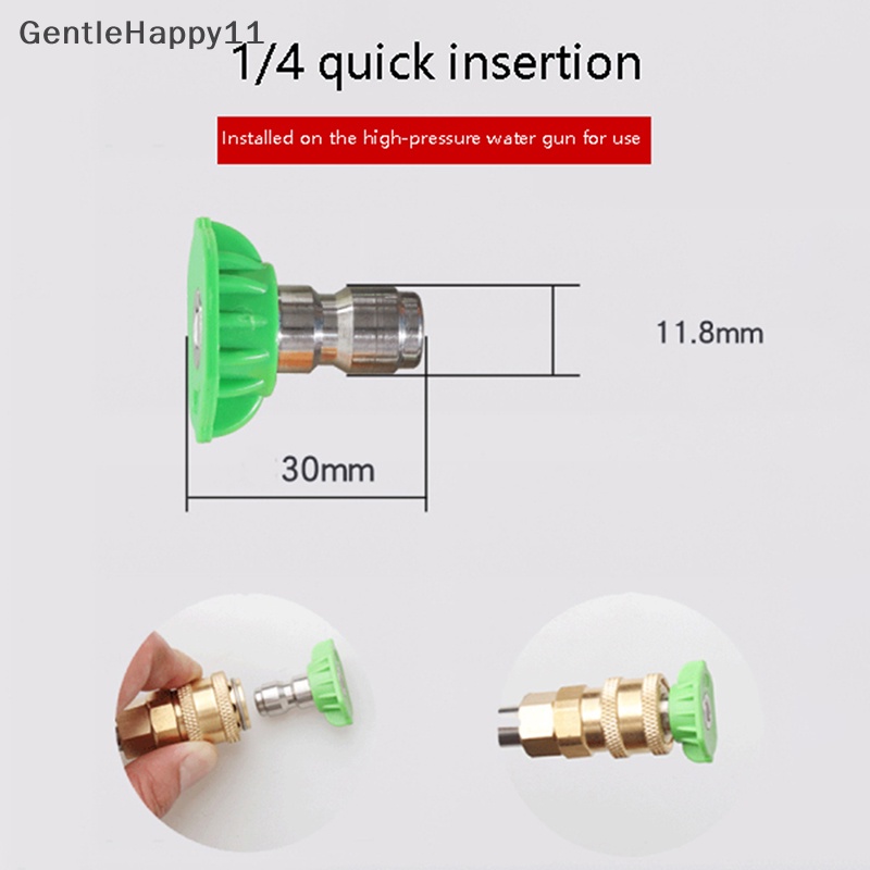 Gentlehappy1per4 &quot;Quick Connect Rotary Coupler Adjustable Adapter Dengan 5nozel Sambungan Tembaga Untuk Mesin Cuci Mobil Tekanan Tinggi id