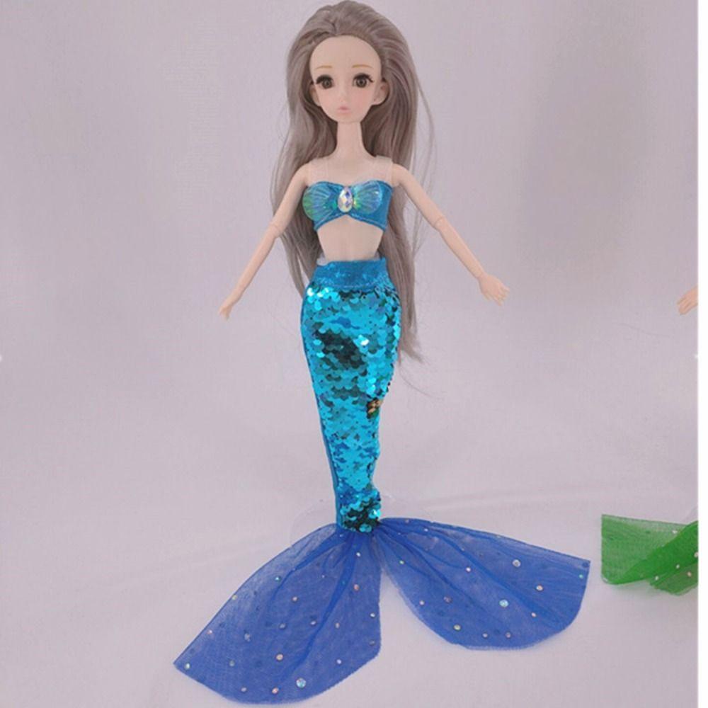 Gaun Pengantin Ekor Mermaid QUINTON 1set Fashion Dress-Up Crossdress Doll Cosplay Fairy Tale Untuk1 /6 Doll Baju Cosplay