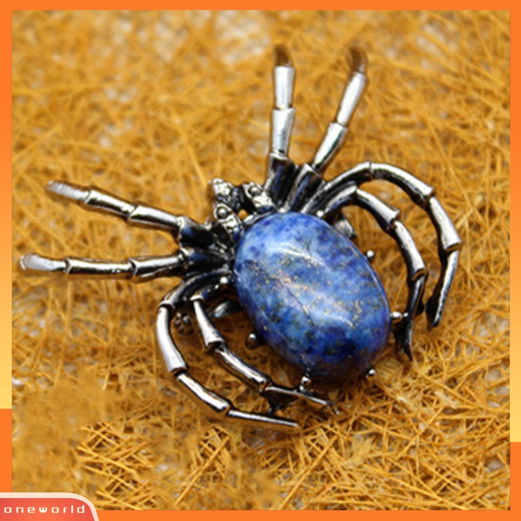 [ONE] Fashion Vintage Wanita Kristal Imitasi Spider Bentuk Liontin Bros Pin Perhiasan Hadiah