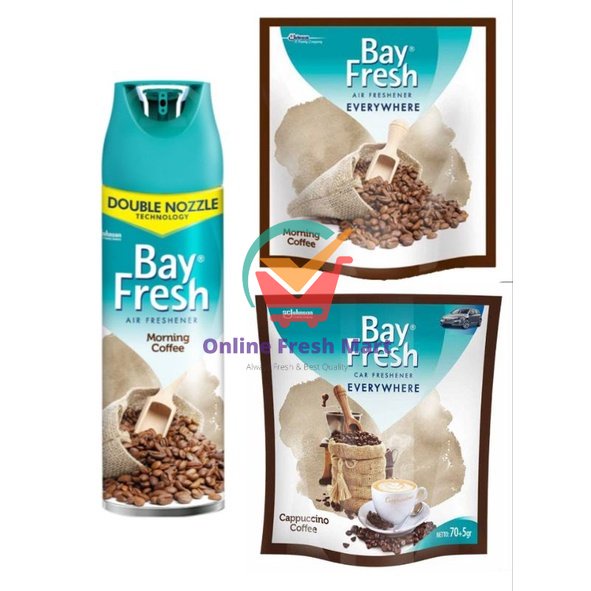 BayFresh Air Freshener Everywhere Morning Coffee Cappucino bay fresh bag dan spray - Online Fresh Ma