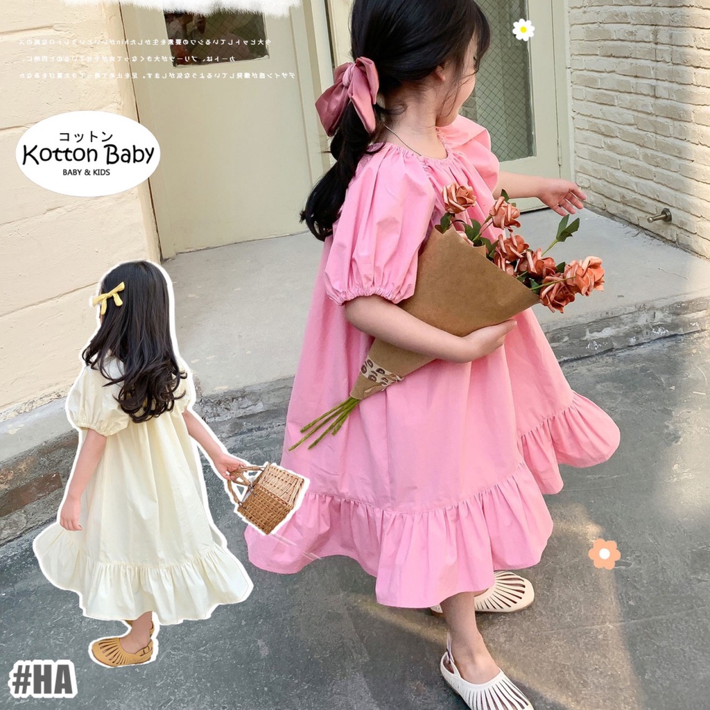 2-6thn | DRESS ANAK KOREA PESTA ELEGAN FORMAL PEREMPUAN catalog HNQ HA