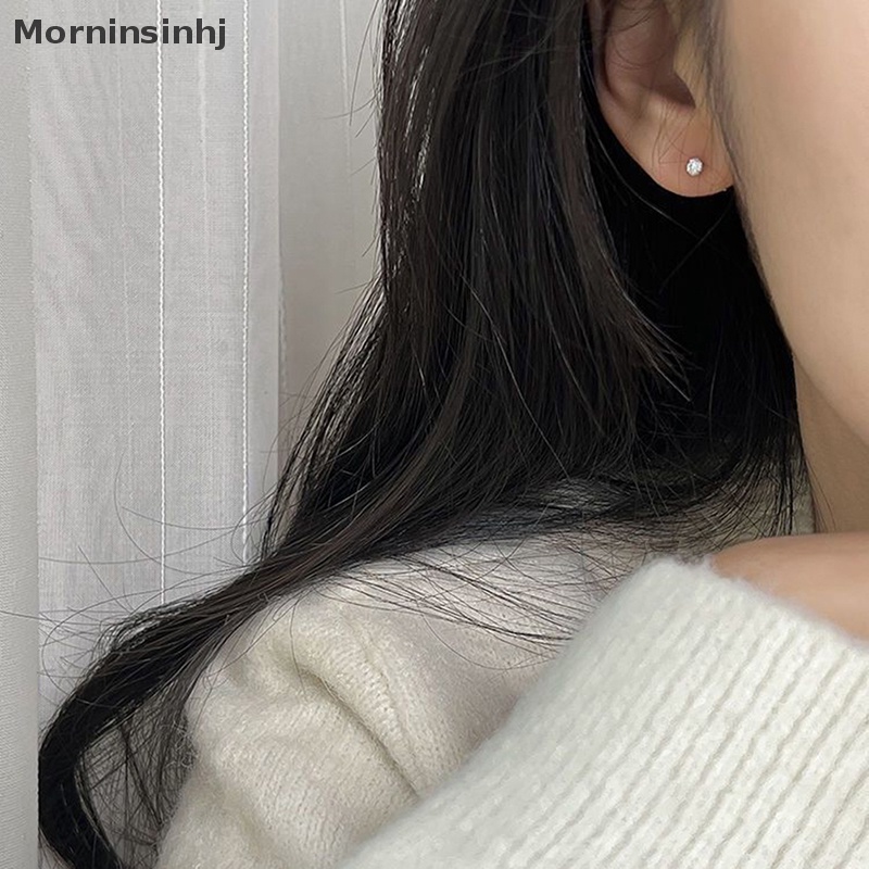 Mornin 1pasang 3/4/5mm Crystal Zircon Ear Studs Earrings Untuk Wanita Stainless steel Tulang Rawan Helix Telinga Tulang Kuku Telinga Perhiasan Hadiah id