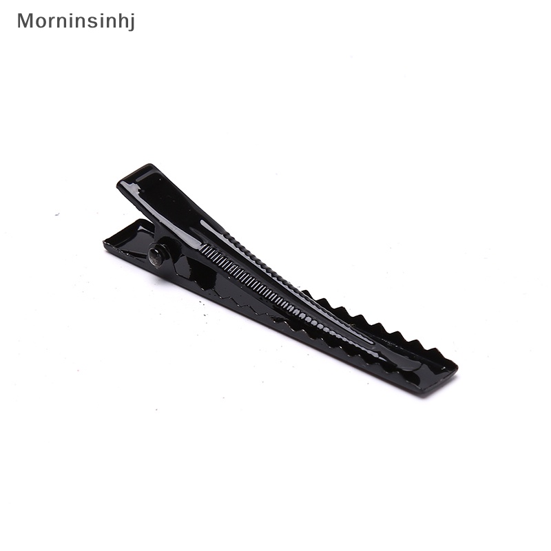 Mornin 100pcs Hitam Hairclips Single Prong Alligator Hairpin Blank Setg Hair Clips id