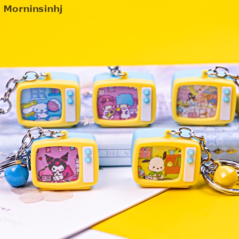 Mornin Gantungan Kunci Kartun Motif Sanrio Suara Led Emitg Luminous Key Chain Mainan Simulasi Tv Hadiah id