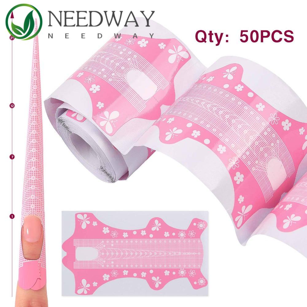 Needway   Nail Paper Tray Nail Supply Manicure DIY Nail Art Tools Perlengkapan Ekstensi Kuku Ekstensi Kuku Stensil