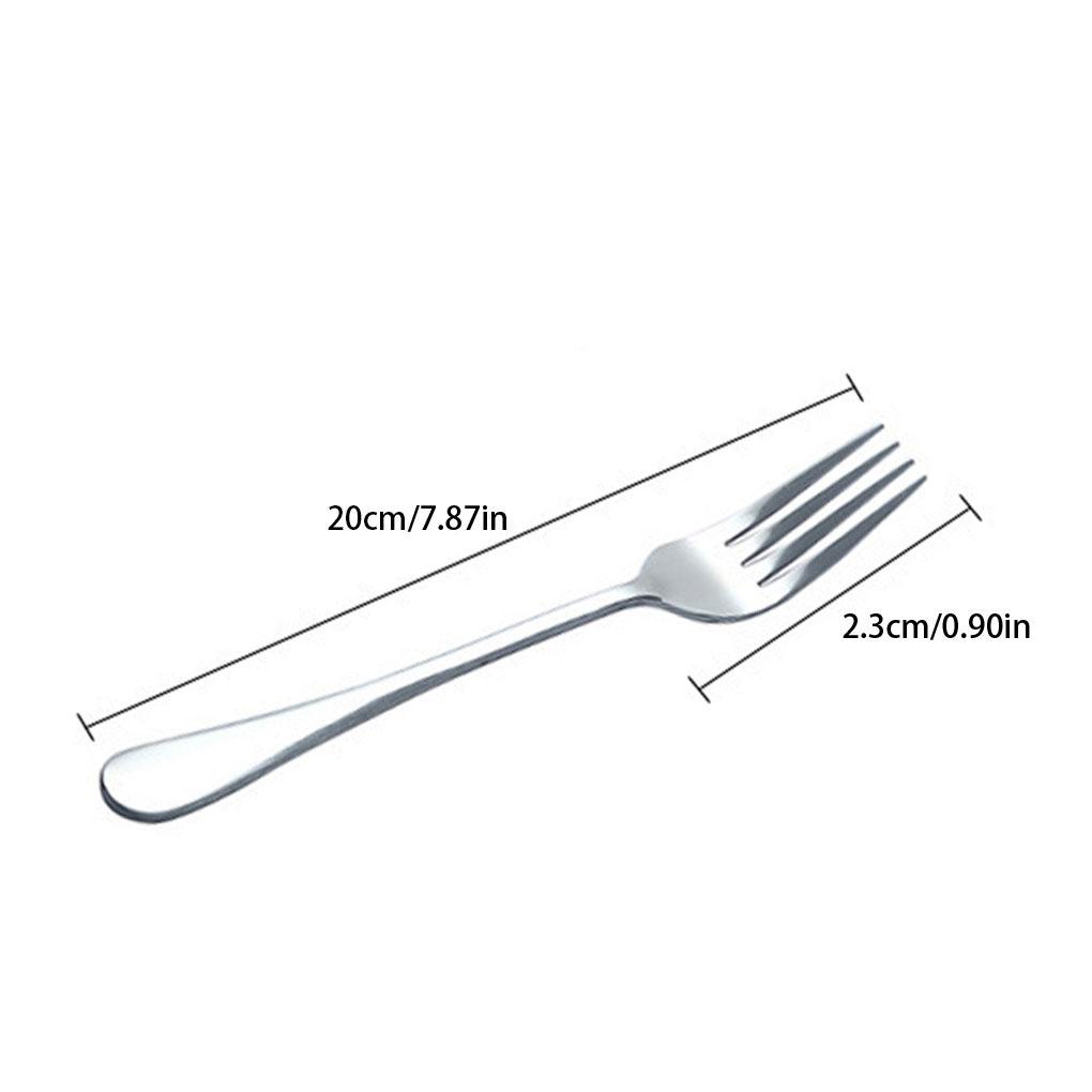 16pcs Garpu Makan Kue Teh Stainless Steel Silverware Fork Spoon Mirror Safe Tableware Kitchen Untuk Restoran