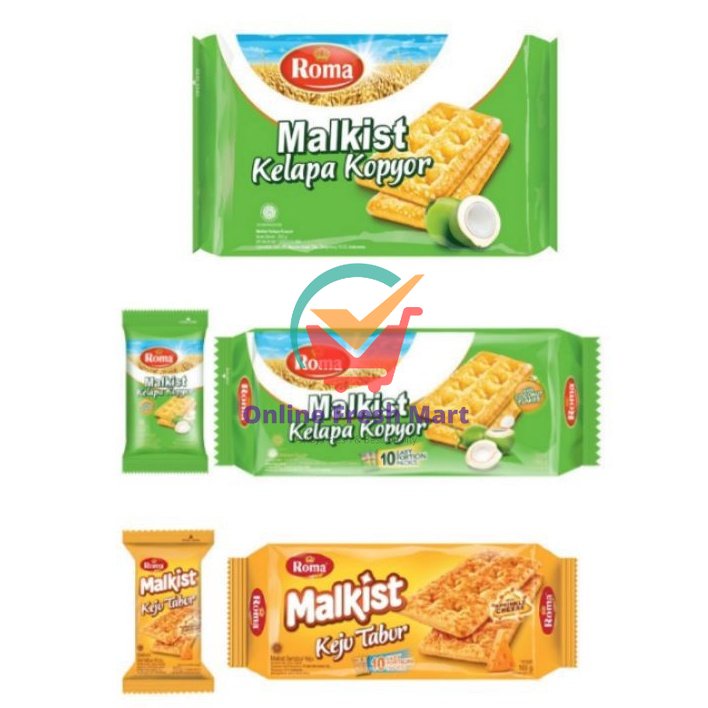 

Roma Malkist Kelapa Kopyor Crackers Sachet keju tabur - Online Fresh Mart Denpasar