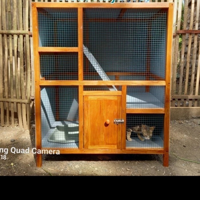Jual Kandang kucing kayu minimalis mewah