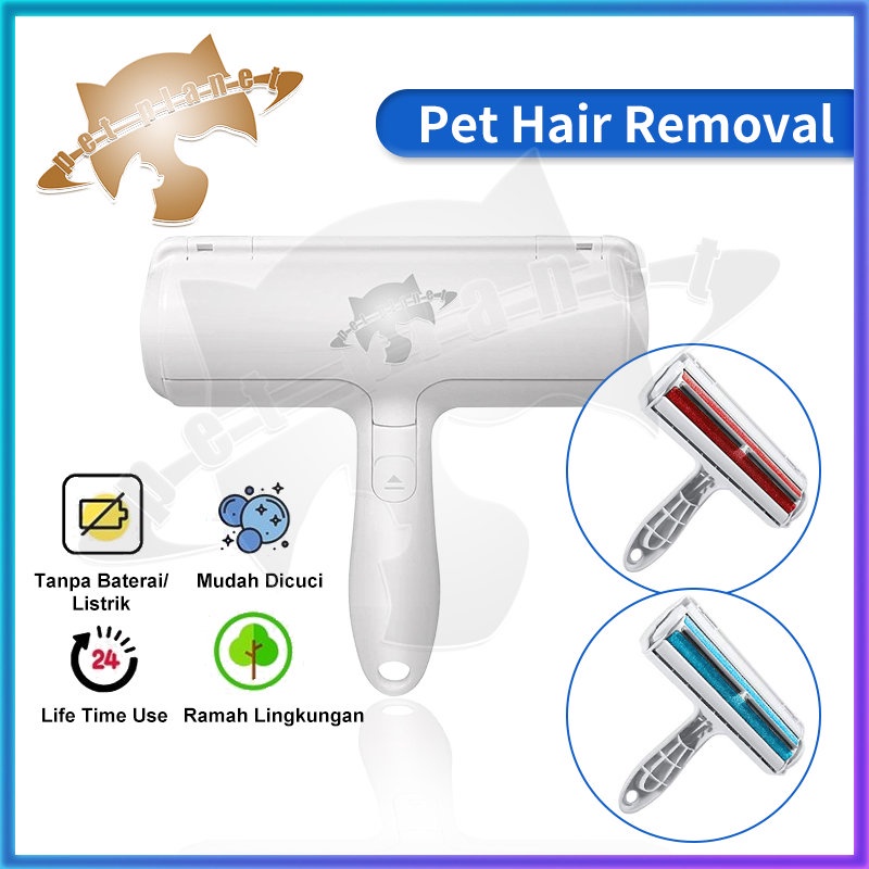 Pembersih Bulu Kucing/Anjing PET HAIR REMOVAL yaitu Lint Roller Portable Jangka Panjang (Lifetime Use) untuk Pembersih Baju/Pakaian, Sofa, Tempat Tidur dll