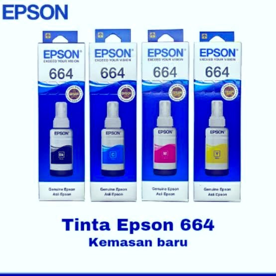 Tinta epson 664, 1 set kemasan baru