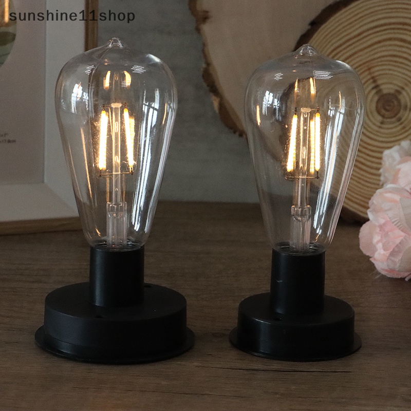 Sho 1pc Lampu Bohlam Tungsten Filament LED Tenaga Surya Lampu Pagar Untuk Outdoor Lamp Bulb N