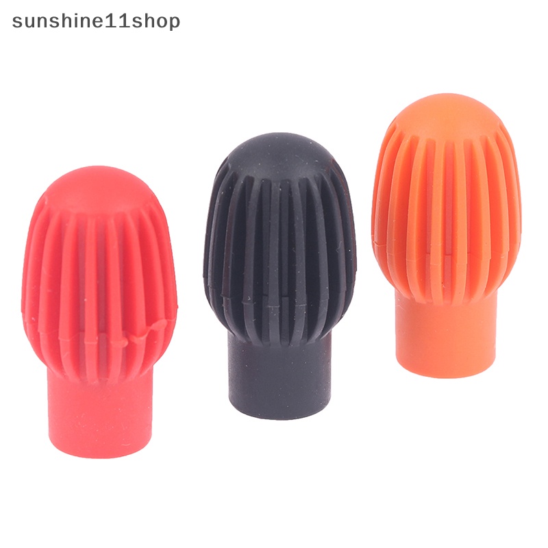 Sho 1pasang Drum Tongkat Kepala Karet Lengan Caps Silicone Drum Mute Damper N