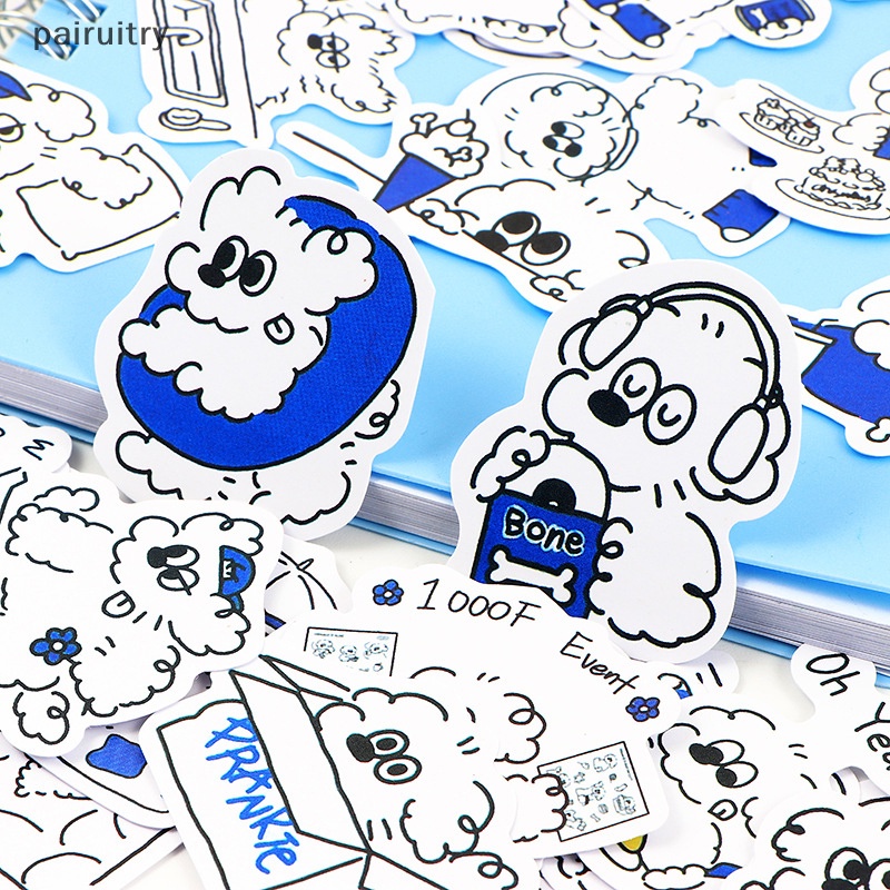 Prt 60PCS Stiker Anjing Lucu Kawaii Vintage Untuk DIY Anak Kamar Tidur Notebook Bagasi Motor Laptop Kulkas Decals Graffiti PRT