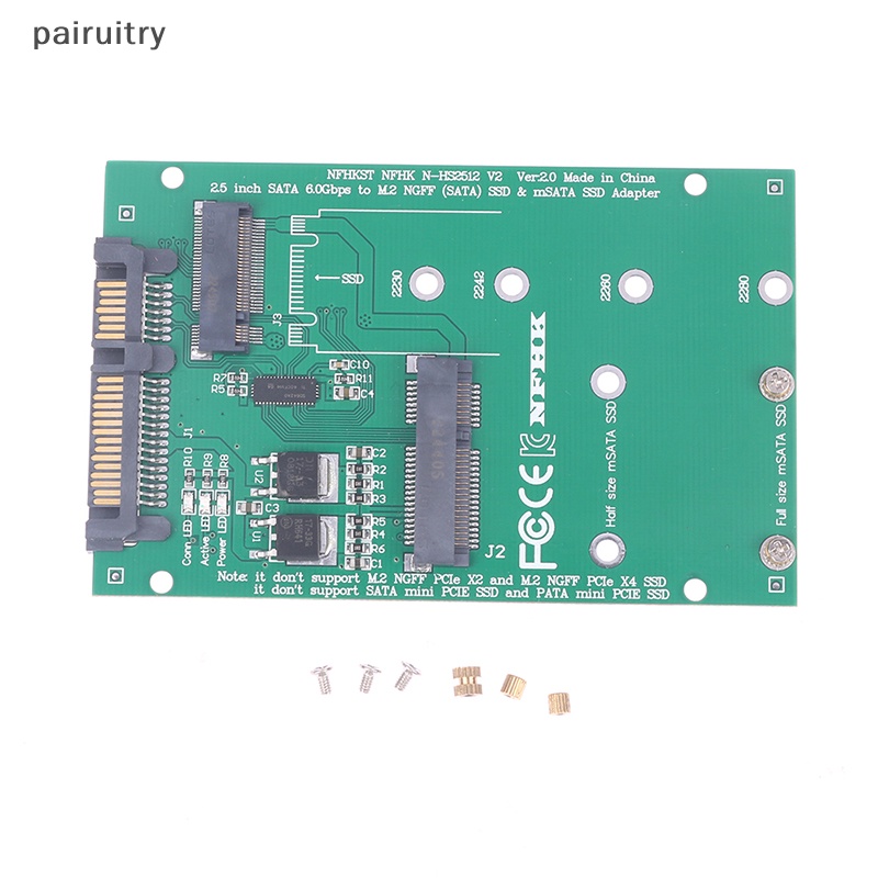 Adaptor PRT mSATA SATA M.2 NGFF m2 adapter 2.5 SATA converter Untuk mSATA+M.2 NGFF PRT