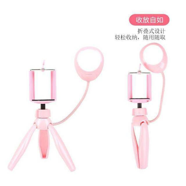 JT - TRIPOD ET-ZP15 + LED LIGHT SELFIE / Ring Light Live Beauty - Tripod Cermin Phone Holder Live Makeup Multipurpose Desk Lamp