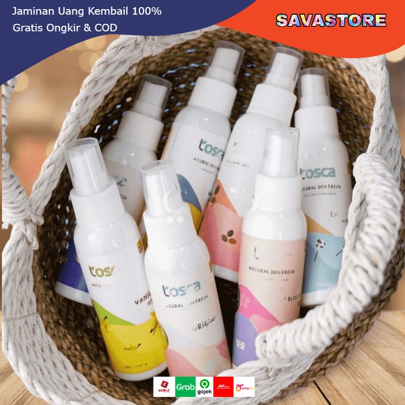 TOSCA Natural Deodorant Spray 100ml -Tosca Deodorant Tawas Cair Ampuh Mencegah Bau Ketiak Bau Badan Non Alkohol | PEMUTIH KETIAK