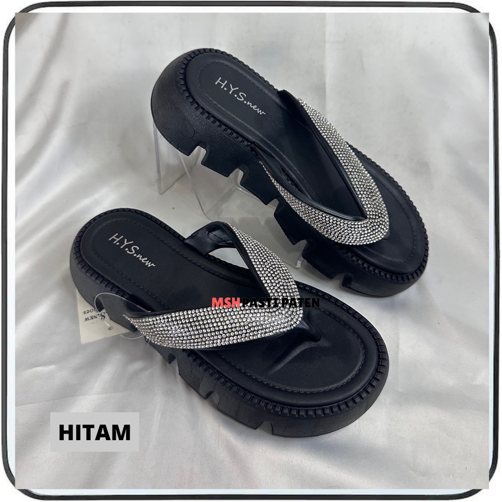 Sandal Wedges Tebal Ringan Wanita Sendal Jepit Import Hys 8386