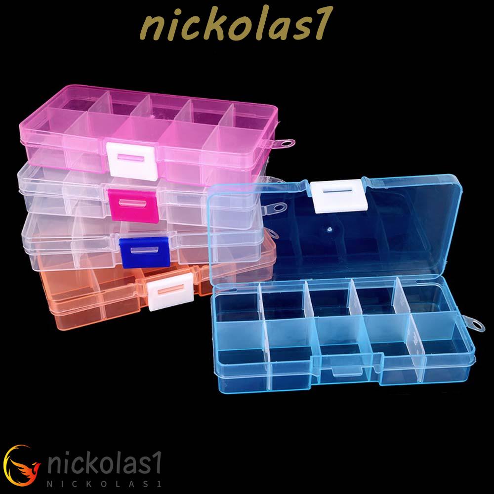 Nickolas1 Kotak Organizer Portable Colorful Case Wadah Kompartemen Cincin Grids Manik Organizer Sekat Kecil Organizer Dengan Sekat Bergerak Nampan Plastik