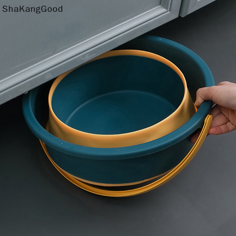 Skid Portable Foldable Bucket Baskom Pariwisata Outdoor Bersih Ember Memancing Camping Cuci Mobil Pel Ember Lipat SKK