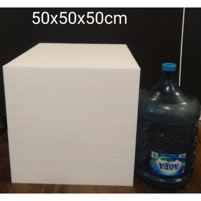 best 50x50x50cm Styrofoam Beam Gabus Balok Kotak - Putih, Low