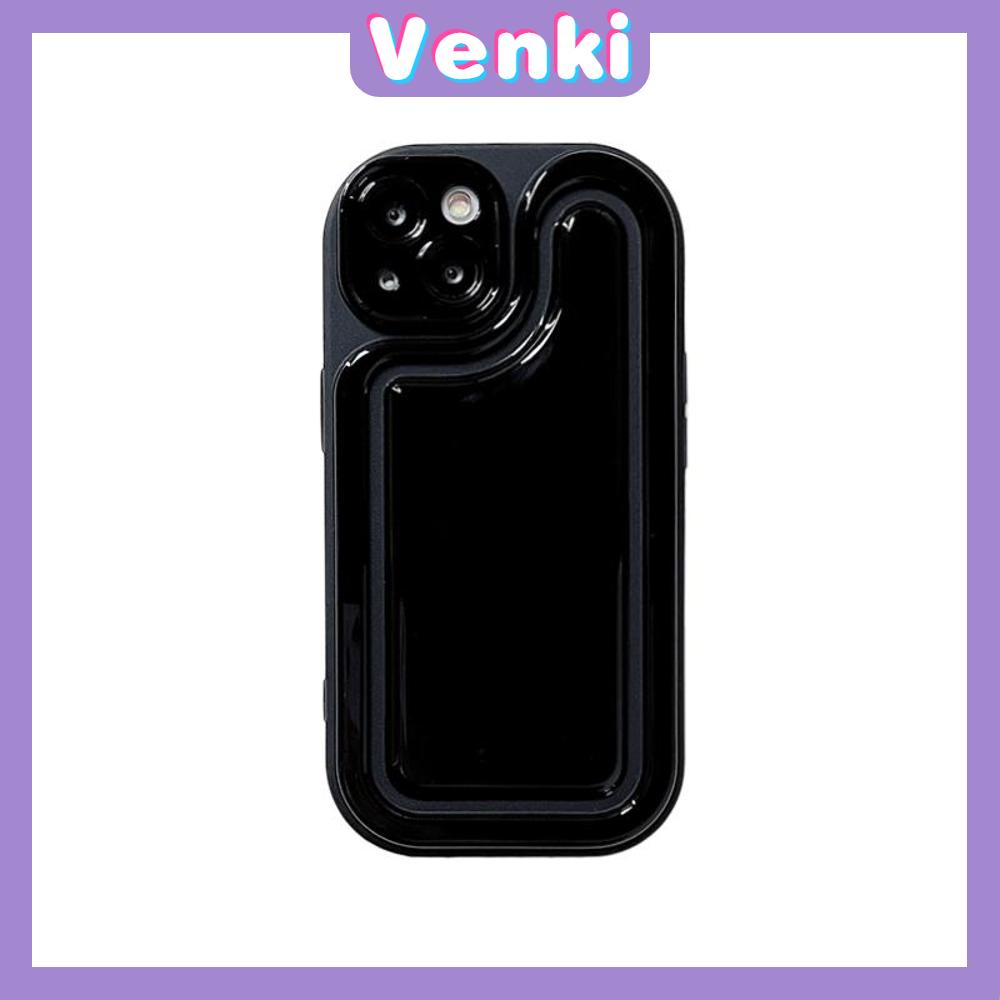 VENKI - Untuk iPhone 14 Pro Max iPhone Case Acrylic Hard Case Bening Case Airbag Tahan Guncangan Kamera Case Ungu Hitam Kompatibel dengan iPhone 13 Pro Max 12 Pro Max 11 Pro Max