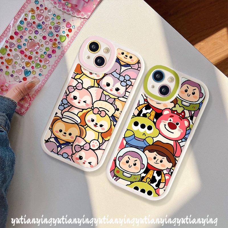 IPHONE Lovely Disney Friends Case Untuk Iphone11 7Plus XR 7 8 6 6s Plus X XS 13 14 12 Pro MAX XS MAX SE 2020kartun Winnie the Pooh Tigger Piglet Beruang Strawberry Lucu Manyo Soft Cover