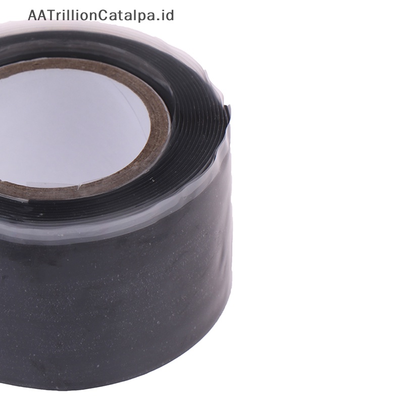 Aatrililioncatalpa 2.5cm*1.5m Lakban Anti Air Hitam Karet Kuat Seal Repair Tape ID